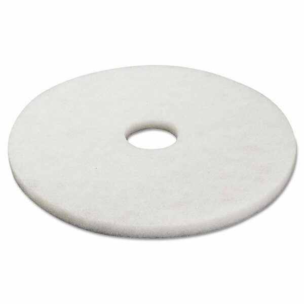 Boardwalk 17 in. dia Standard Polishing Floor Pads, White, 5PK BWK4017WHI